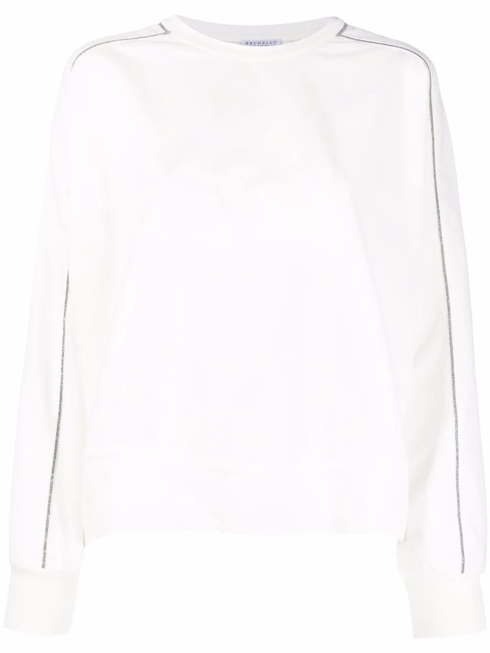 

Brunello Cucinelli chain-embellished long-sleeve T-shirt - White