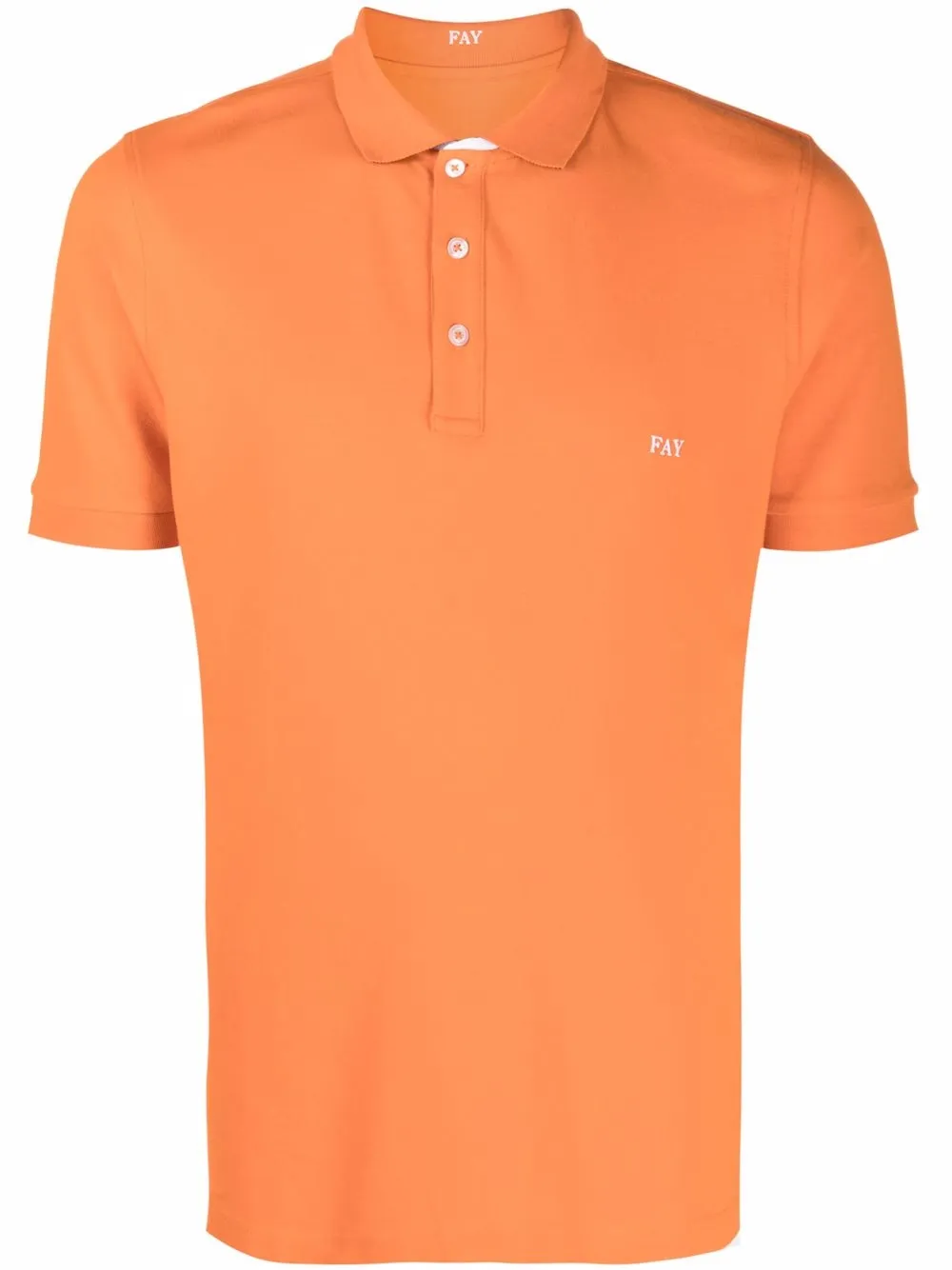 

Fay playera tipo polo con logo estampado - Naranja