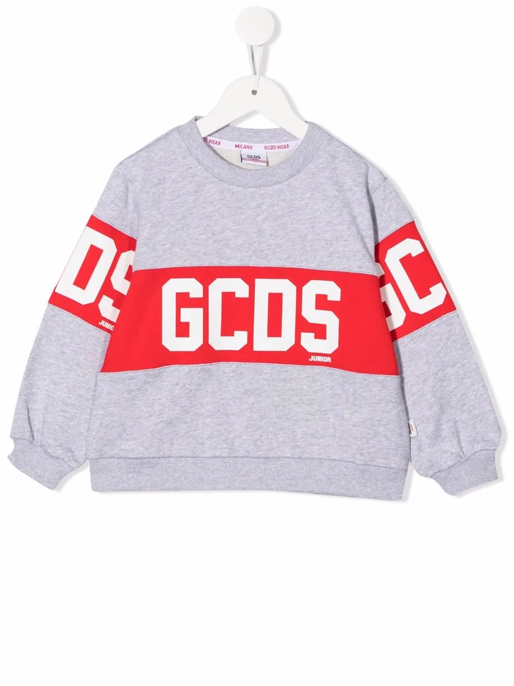 

Gcds Kids suéter con logo estampado - Gris