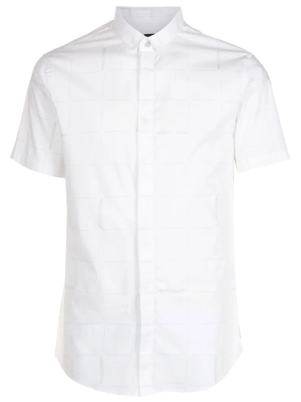 

Armani Exchange grid print shirt - White