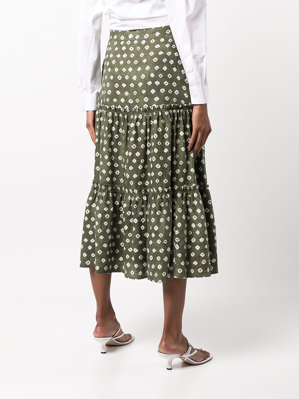 Polo Ralph Lauren polka-dot Tiered Midi Skirt - Farfetch