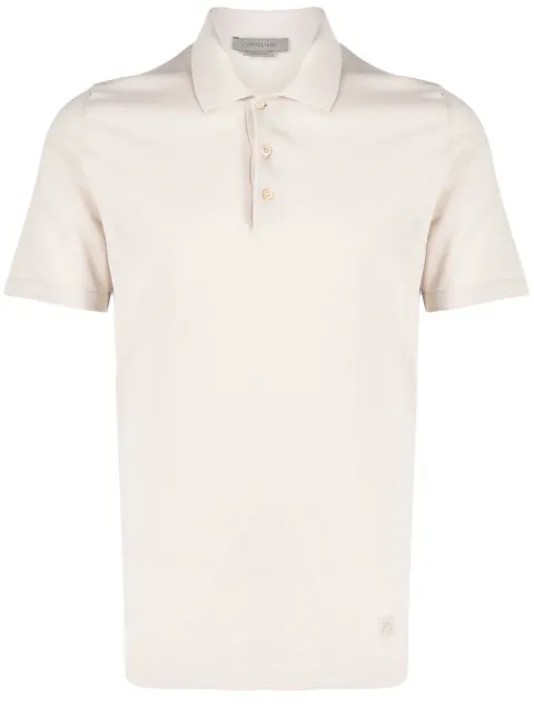 Corneliani cotton fine-knit polo shirt