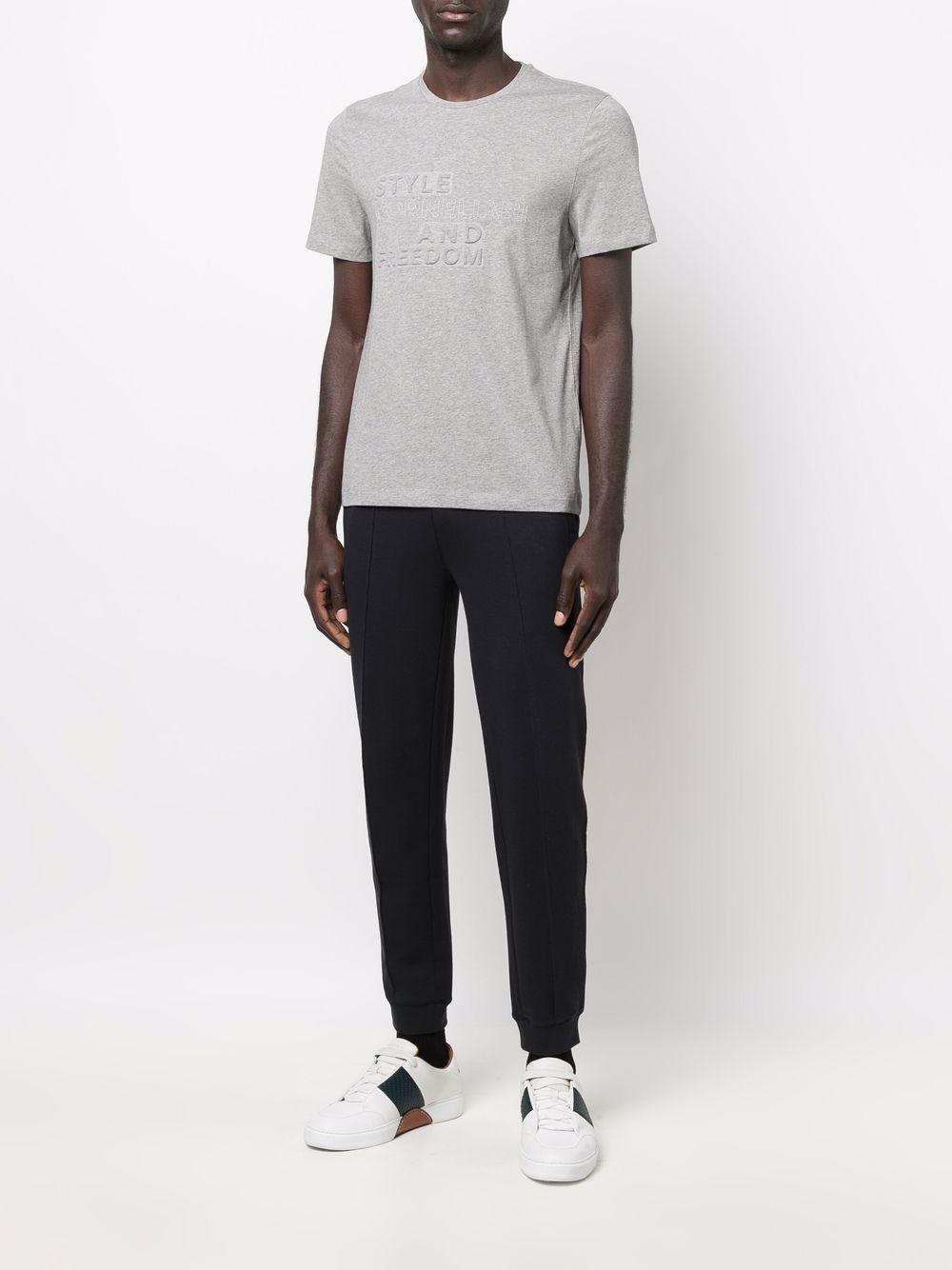 Corneliani T-shirt met tekst - Grijs