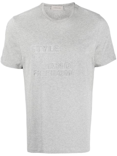 Corneliani slogan-print short-sleeved T-shirt