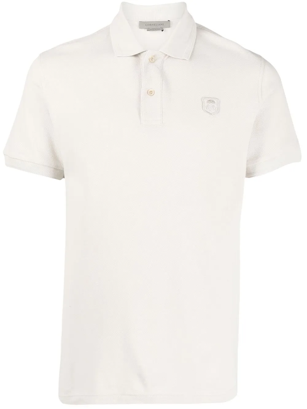 

Corneliani logo-patch cotton polo shirt - Neutrals