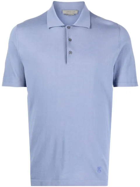 cotton fine-knit polo shirt