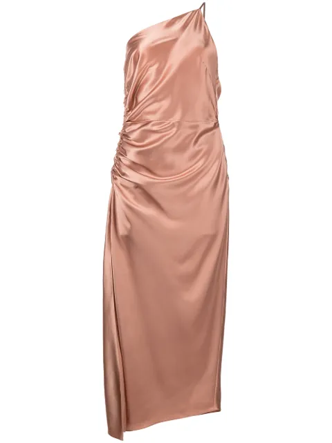 Michelle Mason gathered-detail silk dress