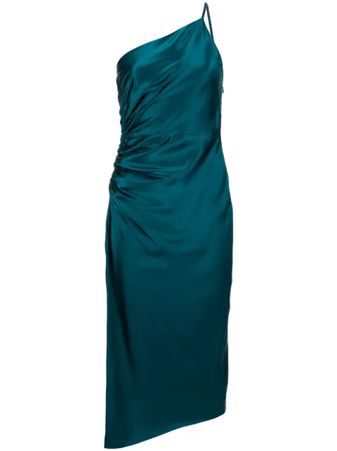 Michelle Mason gathered-detail silk dress
