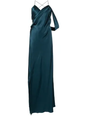 michelle mason strappy silk wrap dress Michelle Mason , Strappy Wrap Mini Dress