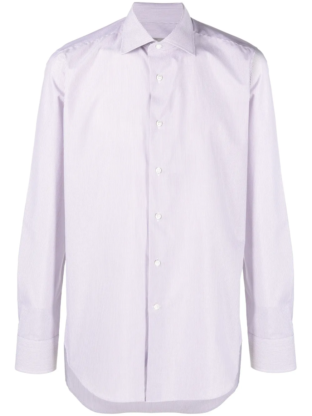 

Canali pinstripe-print cotton shirt - Purple