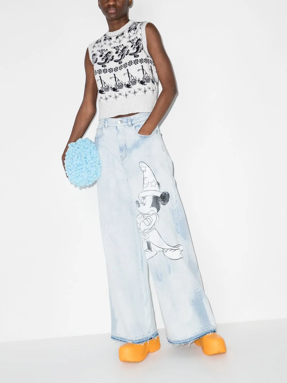 Stella Mccartney X Disney Fantasia Wide Leg Jeans Farfetch