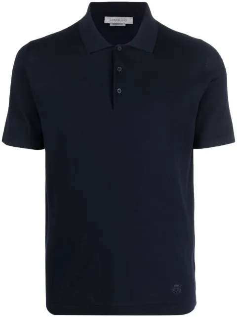 cotton fine-knit polo shirt