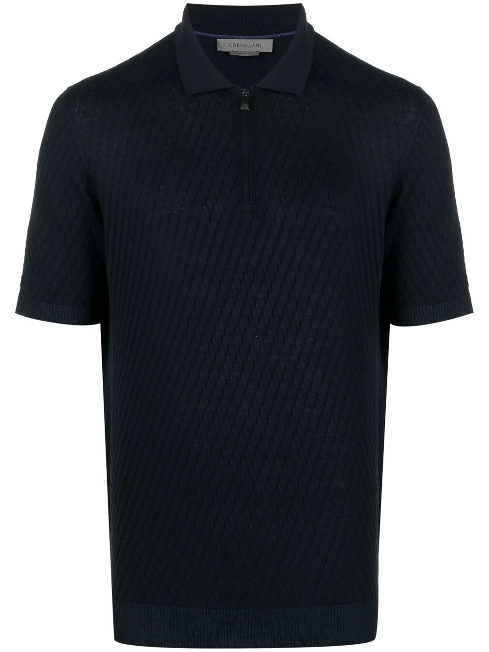 

Corneliani playera tipo polo con medio cierre - Azul