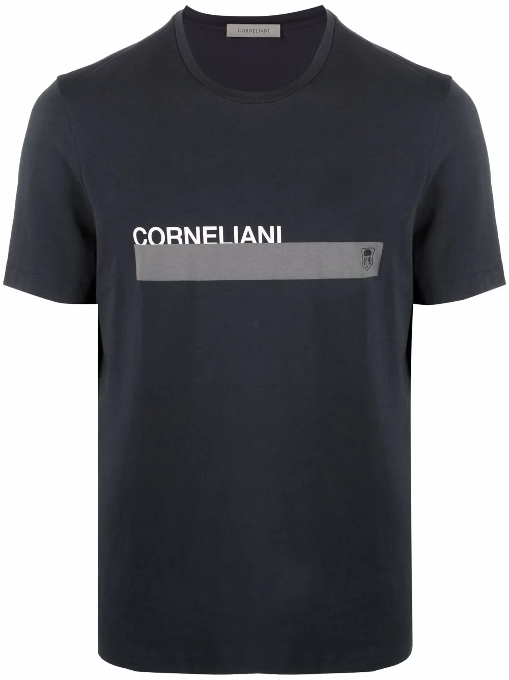 

Corneliani playera con logo estampado - Azul