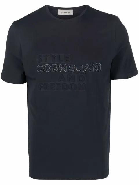 Corneliani playera con eslogan en relieve