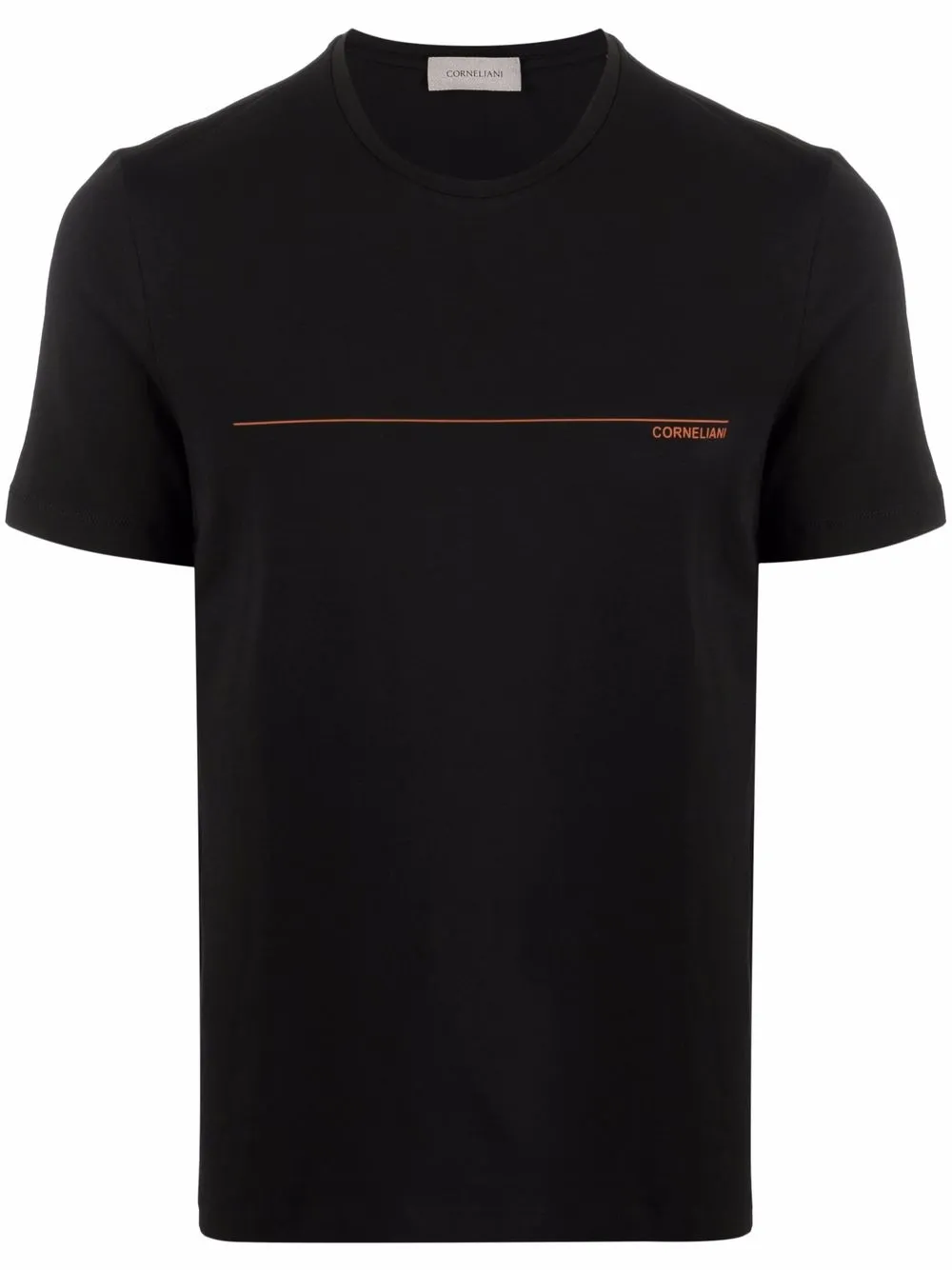 

Corneliani playera con logo estampado - Negro