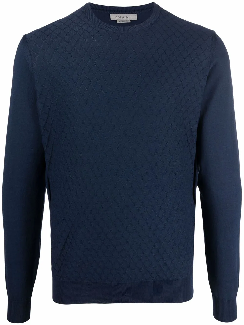 

Corneliani diamond-knit cotton jumper - Black