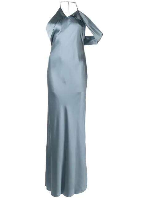 Michelle Mason drape-detail silk gown