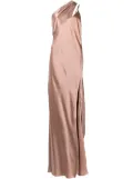 Michelle Mason draped-panel silk gown - Neutrals