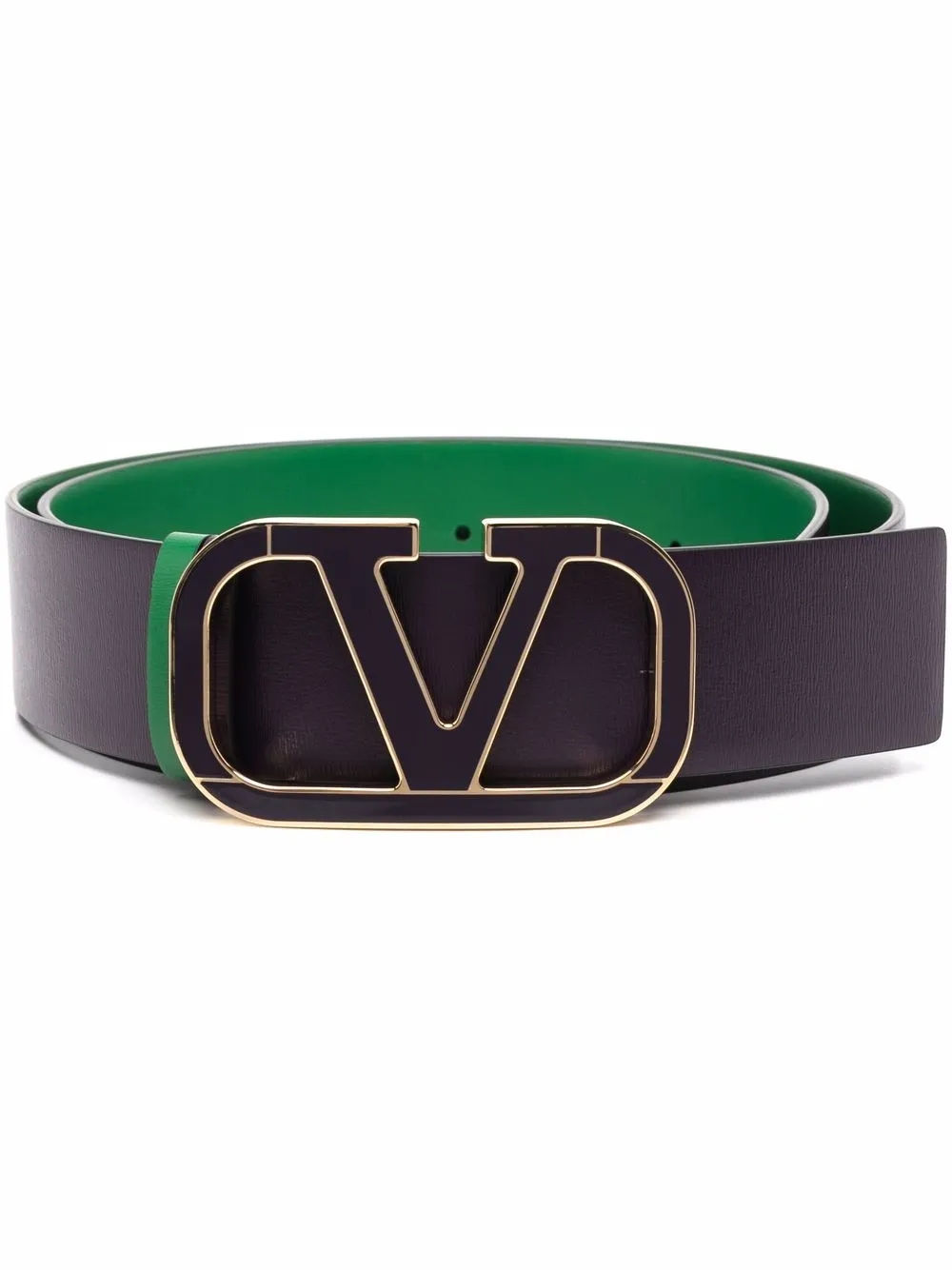 

Valentino Garavani logo-plaque buckle-fastening belt - Purple
