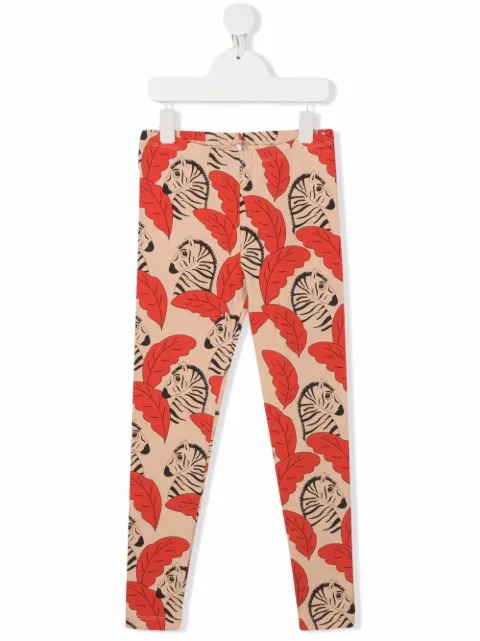 Mini Rodini leggins con cebras estampadas