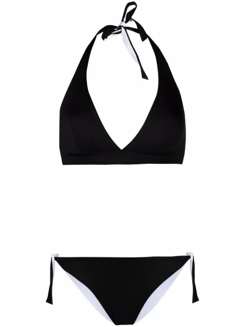 Fisico - two-tone halterneck bikini