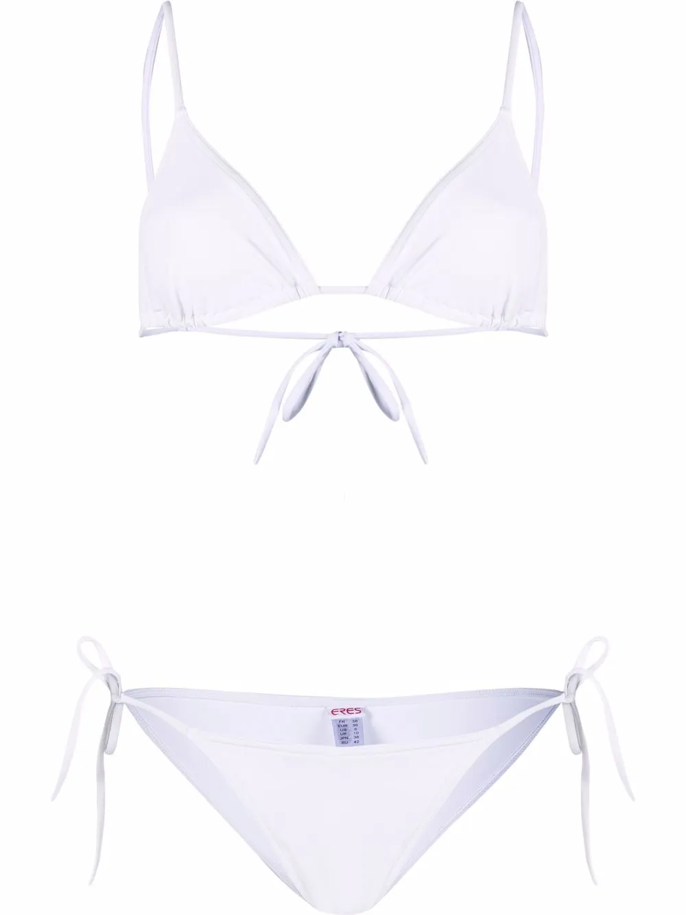 

ERES triangle tie-bottom bikini - White
