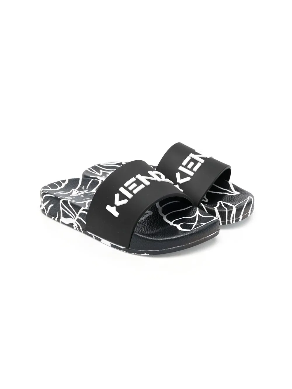 

Kenzo Kids sandalias con animales estampados - Negro