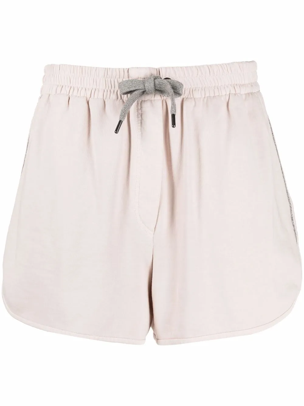 

Brunello Cucinelli drawstring cotton track shorts - Neutrals