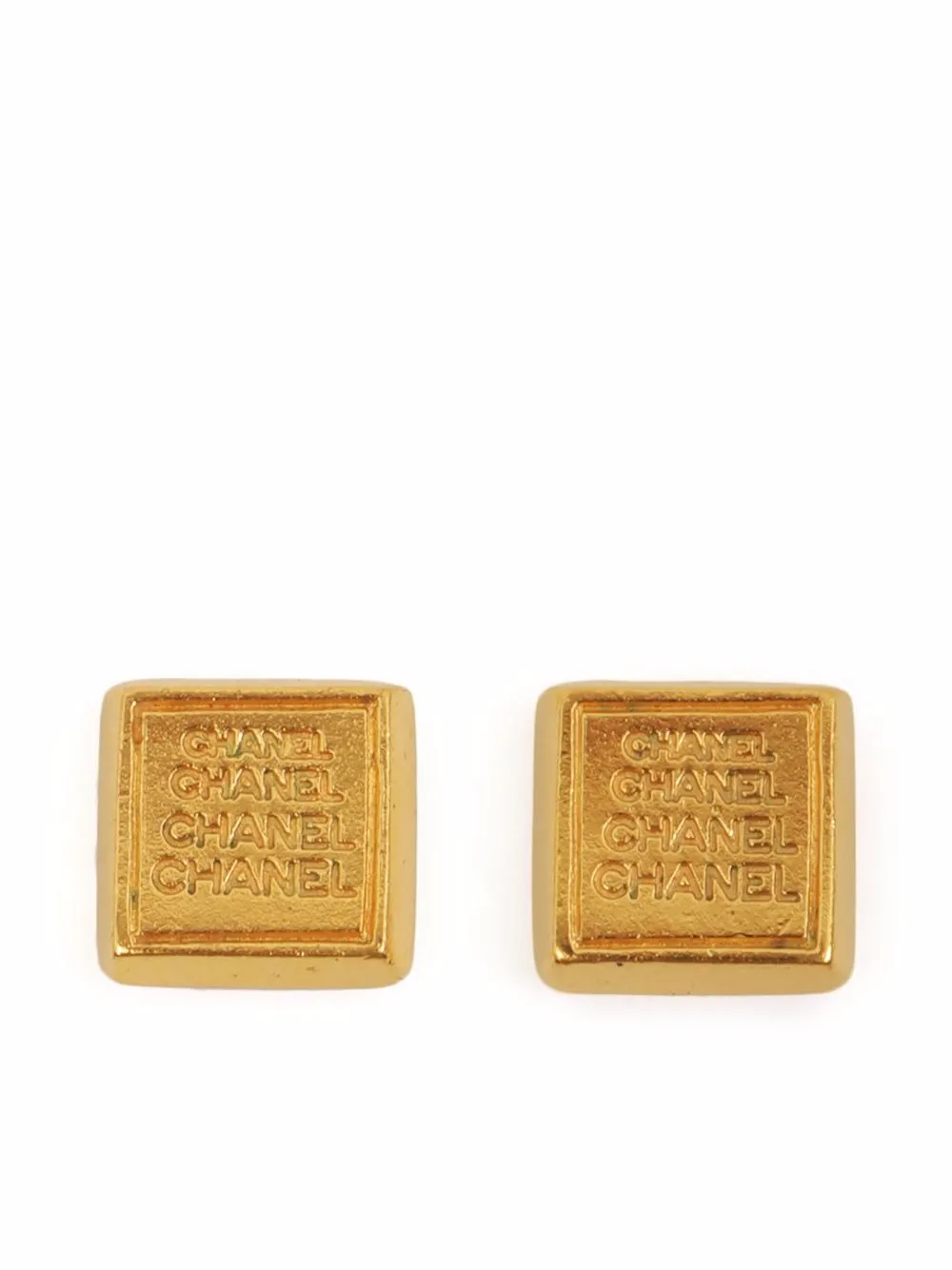 CHANEL Pre-Owned 1998 logo-engraved CC Earrings - Farfetch