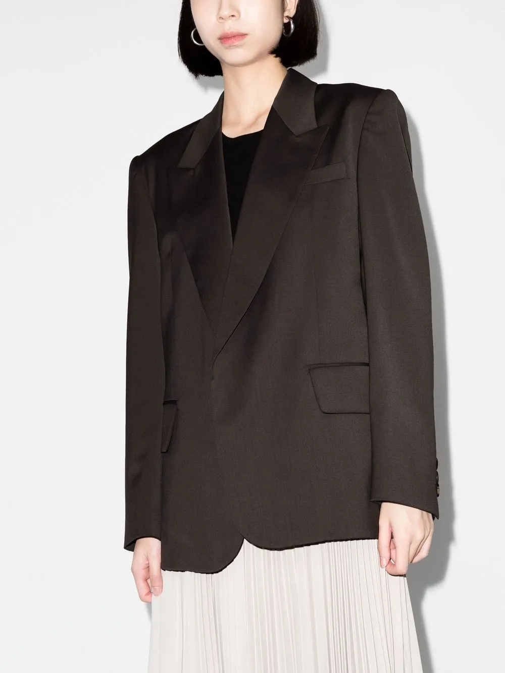 Low Classic Blazer met enkele rij knopen - Grijs