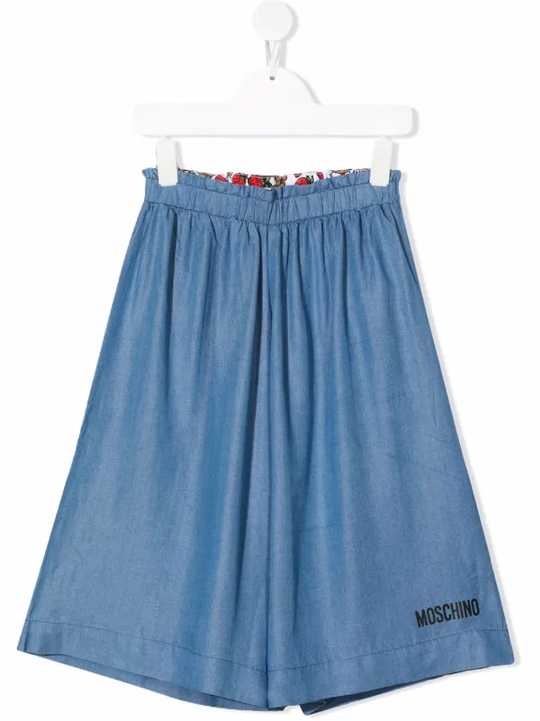 Moschino Kids Teddy Bear-patch wide-leg 