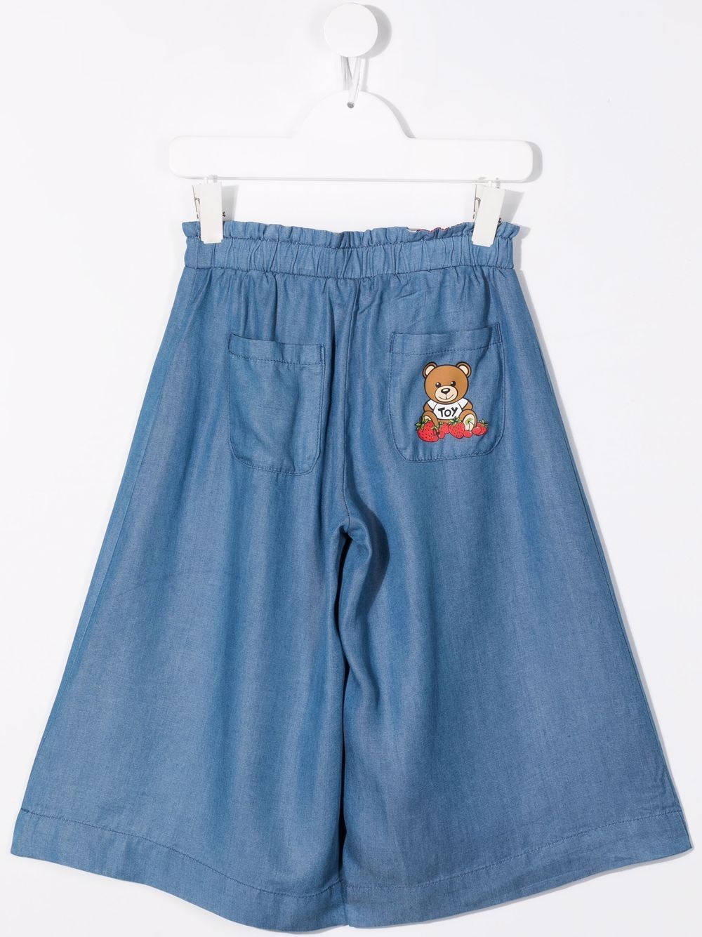 Moschino Kids Broek met wijde pijpen - Blauw