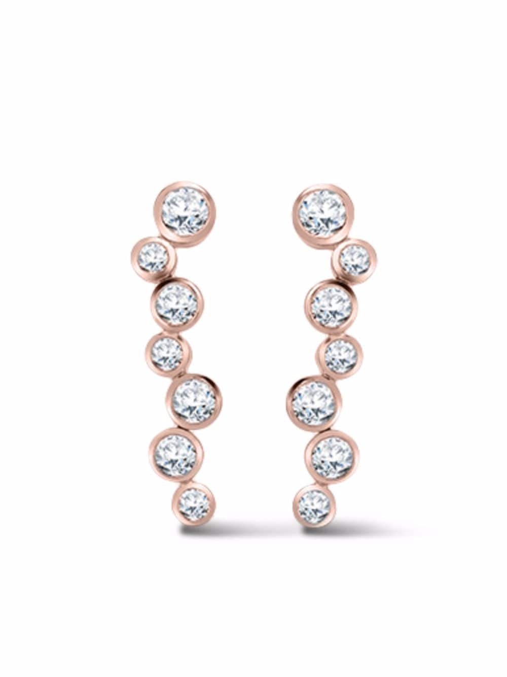 Image 1 of Pragnell 18kt rose gold Bubbles diamond earrings