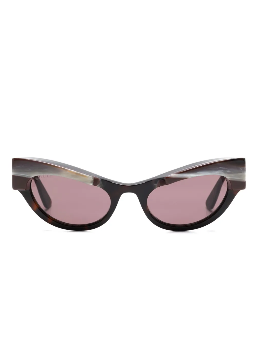 Gucci Eyewear debossed-logo sunglasses - Brown