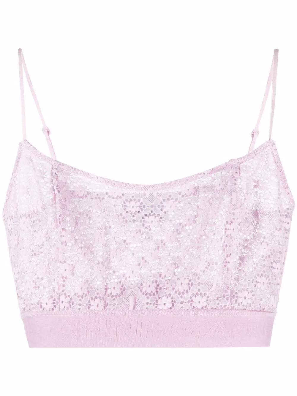 

GANNI bralette con encaje floral - Morado