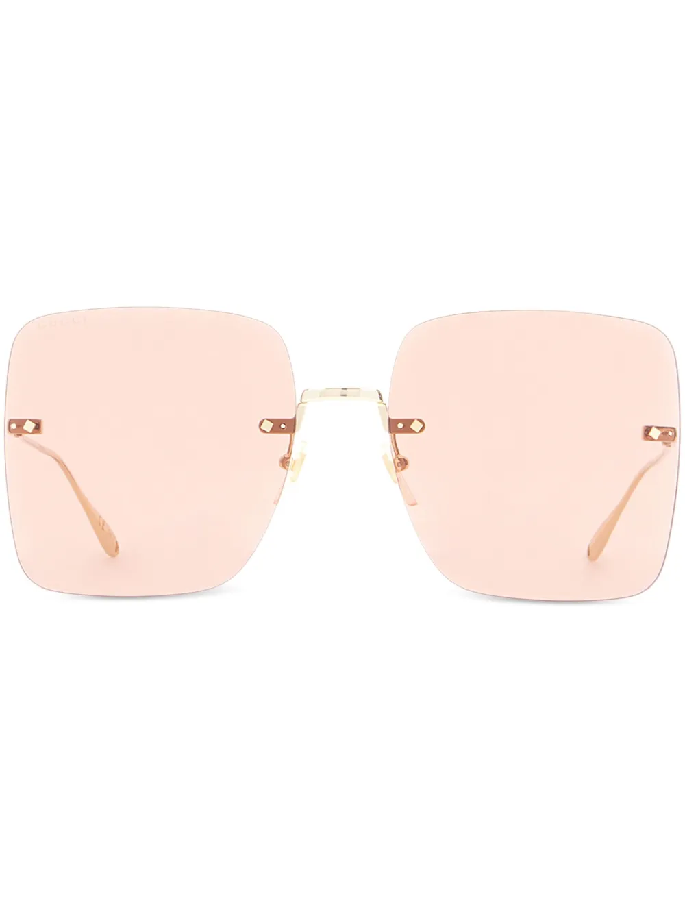 Gucci Eyewear スクエアフレーム サングラス - ゴールドトーン Gucci Eyewear スクエアフレーム サングラス - ゴールドトーン