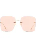 Gucci Eyewear logo-charm square-frame sunglasses - Gold
