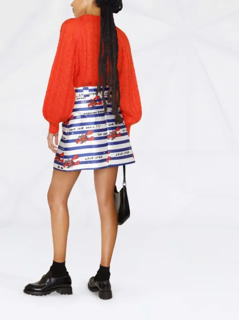 ganni cable knit cardigan