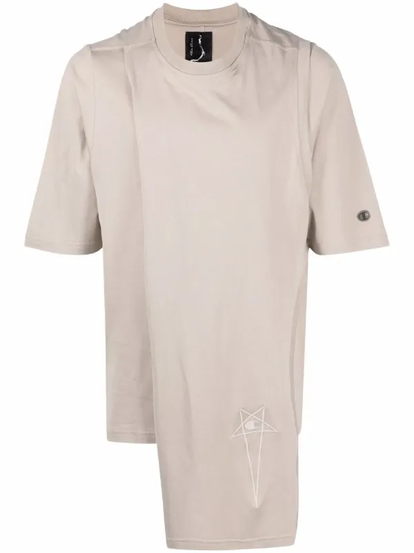 Rick Owens X Champion high-low Hem T 