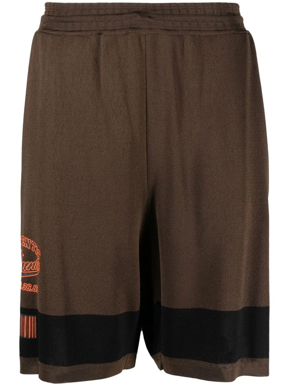 

VTMNTS Varsity logo tape shorts - Brown