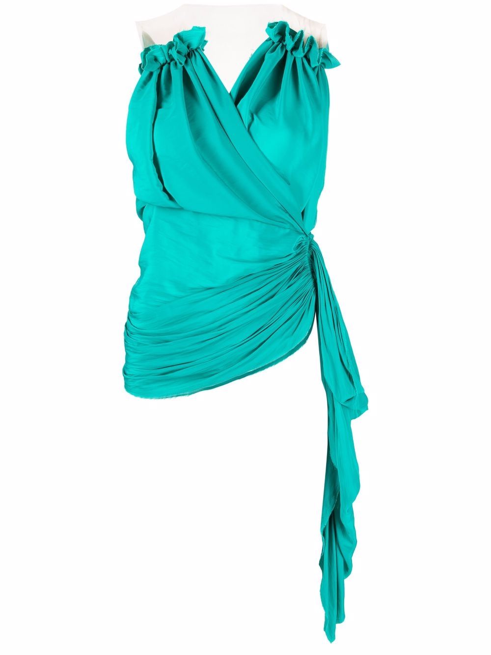 

Lanvin sleeveless draped blouse - Green