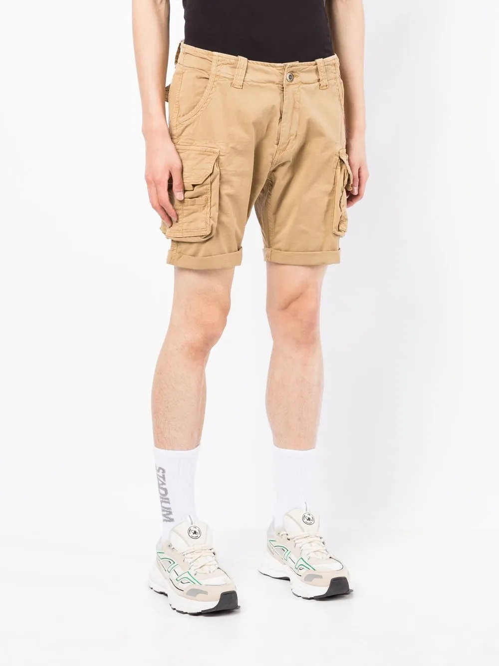 Alpha Industries Kneelength Cargo Shorts In Camel ModeSens