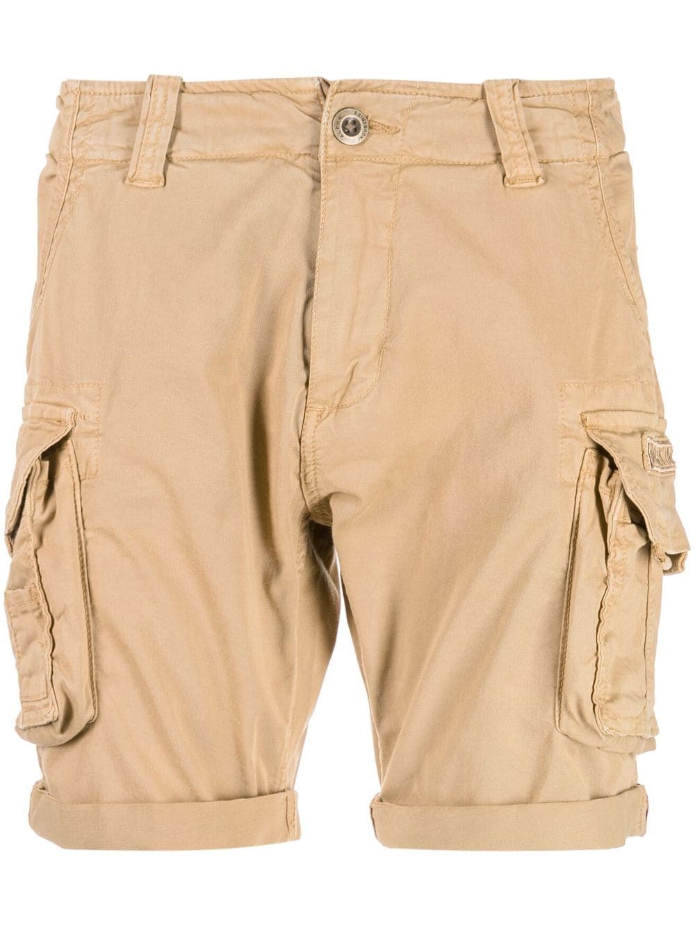 Alpha Industries Knee-length Cargo Shorts In Camel