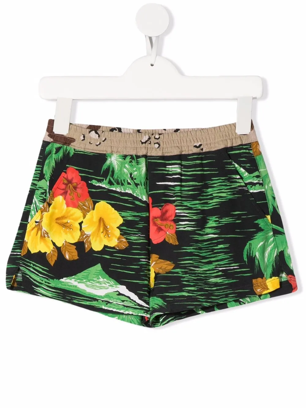 

MYAR KIDS shorts con estampado floral - Negro