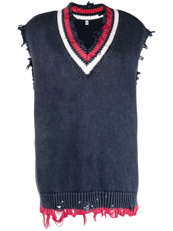 R13 Distressed Knitted Vest Top - Farfetch