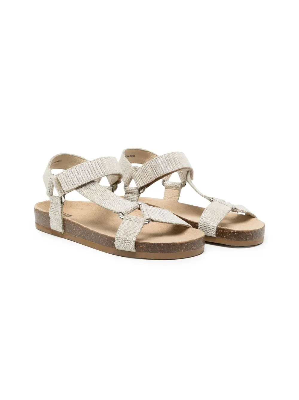 

Bonton sandalias con cierre autoadherente - Marrón