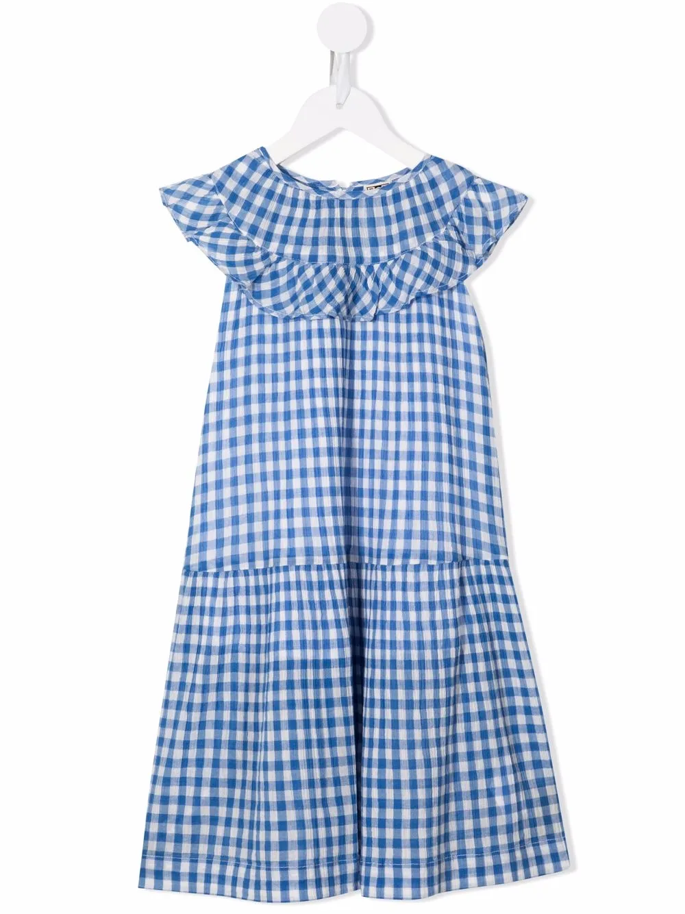 

Bonton vestido con motivo de cuadros gingham - Azul