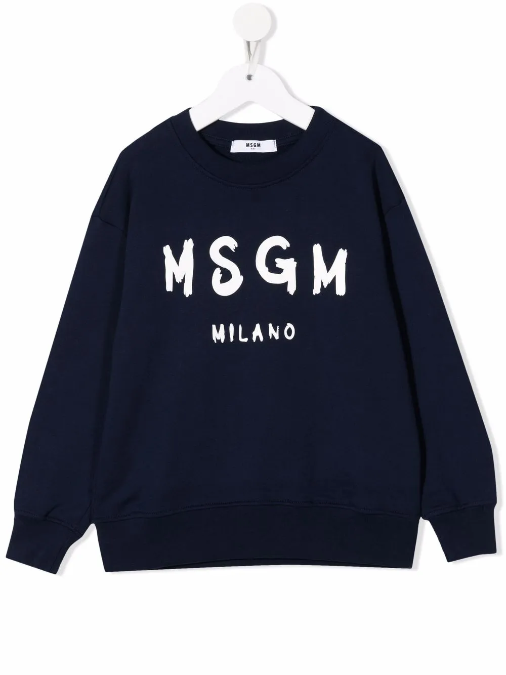 

MSGM Kids sudadera con logo estampado - Azul