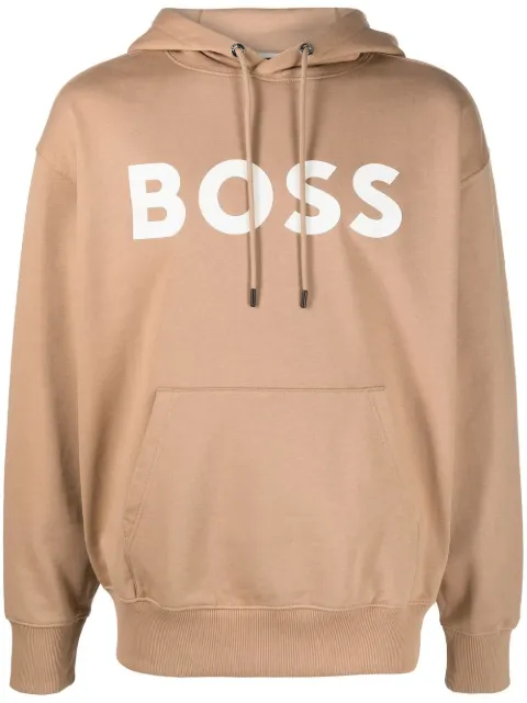 BOSS Moletom de capuz com estampa de logo